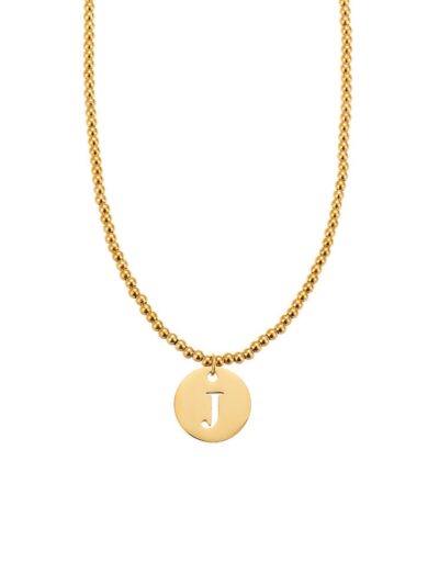Ketting ByShir - luxe kraaltjes met letter