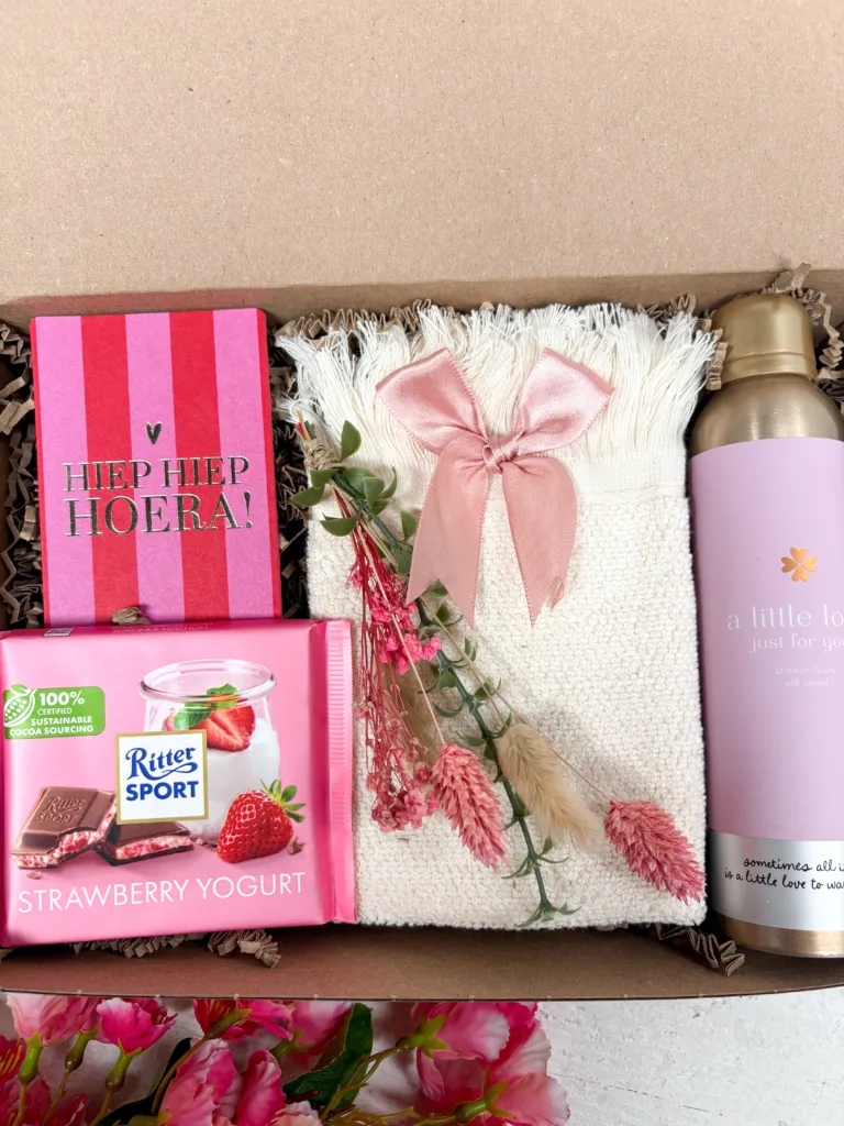 een leuke verwenbox voor de jarige