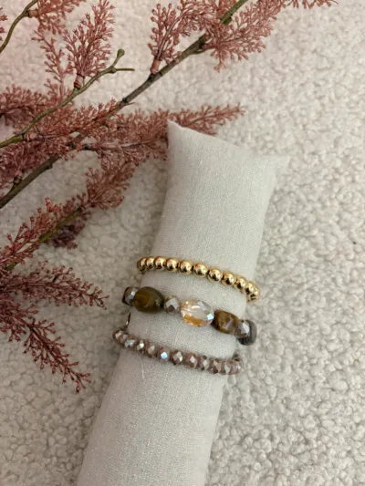 Armbandenset Caramel & Gold
