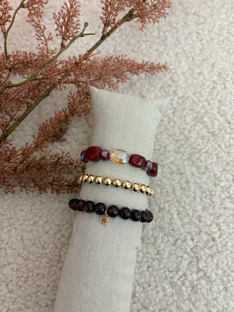 Armbandenset Burgundy Glow