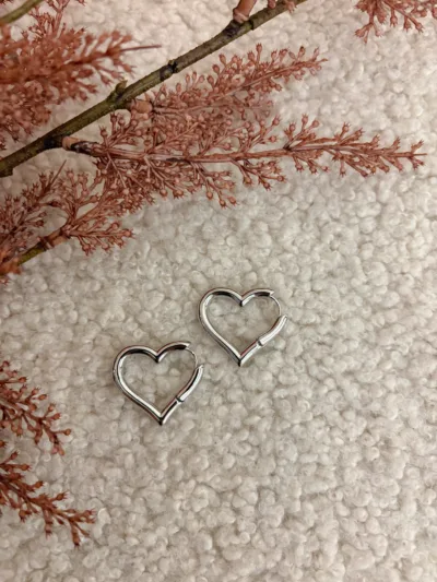 Oorbellen - Silver Hearts