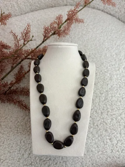 Kralen ketting - Bruin