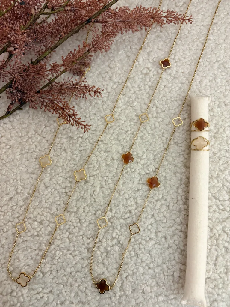 Ketting Golden brown Clover - Afbeelding 2