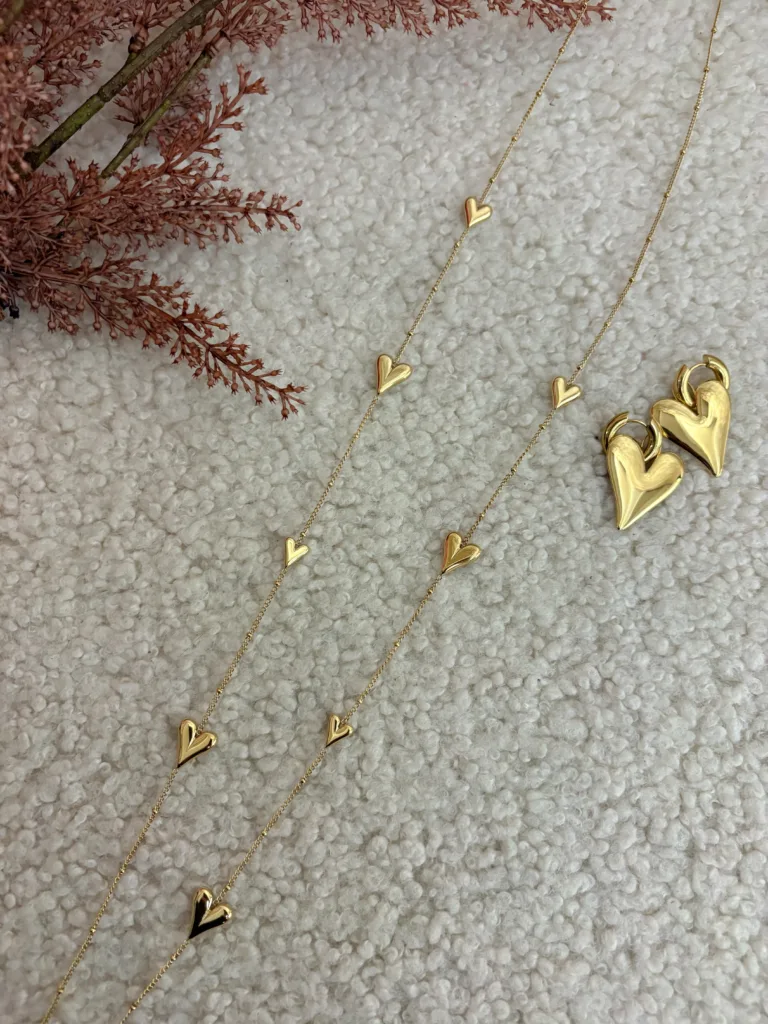 Lange Ketting Golden Hearts - Afbeelding 2