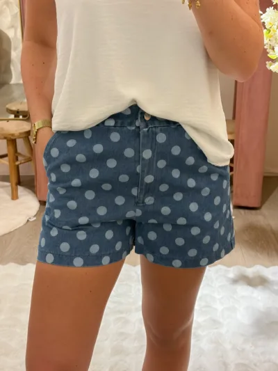 Denim dots short