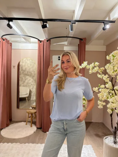 Belle basic top - Blue