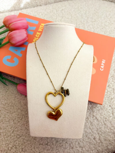 Ketting - Hearts brown