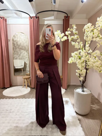 Sophia pantalon - bordeaux