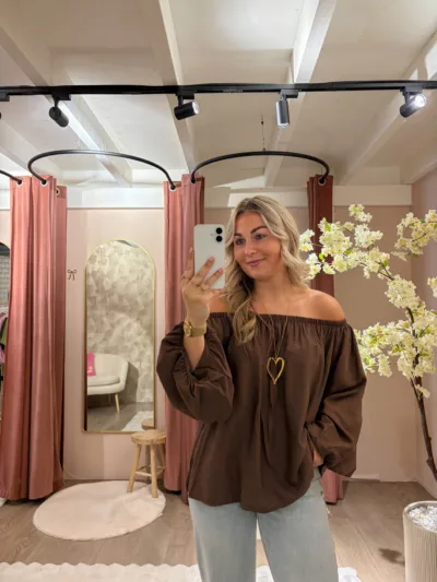 Lou off shoulder top - Bruin
