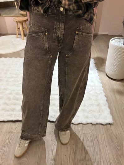 QH jeans ballon - bruin