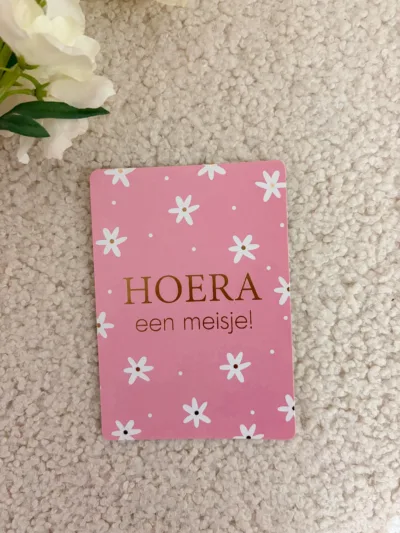 Ansichtkaart - Hoera een meisje
