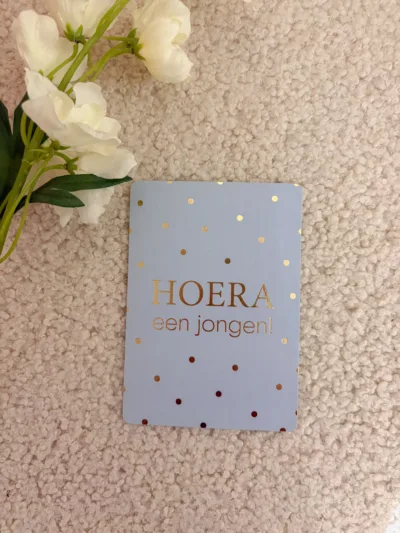 Ansichtkaart - Hoera een jongen