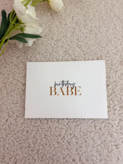 Ansichtkaart - birthday babe