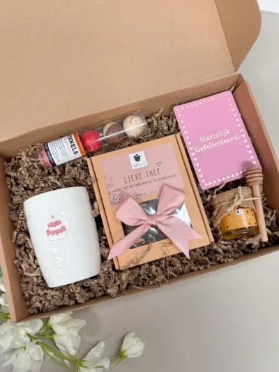 Giftbox roze - verjaardag