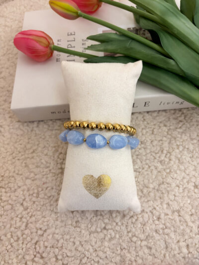 Kralen armbandset - blauw
