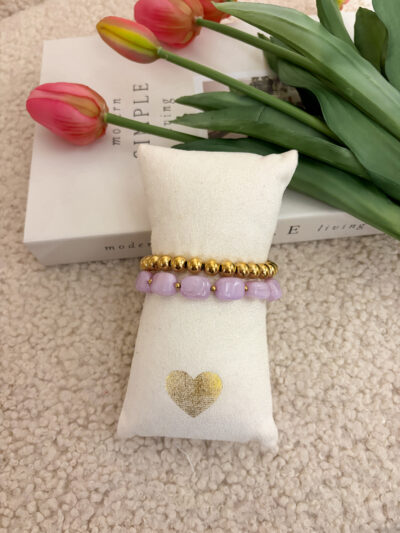 Kralen armbanden set - lila