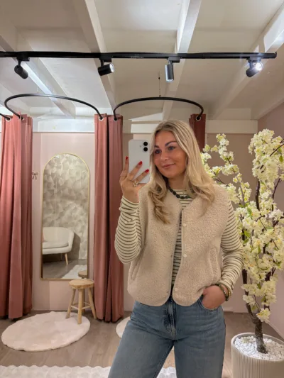 Teddy gilet - beige