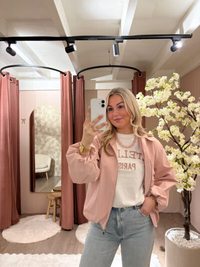 Soft touch jacket - roze