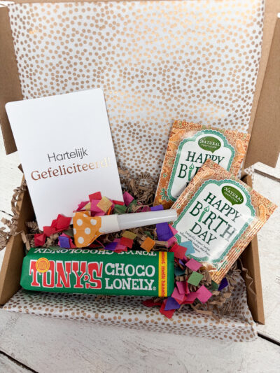 Hartelijk gefeliciteerd! - brievenbuspakketje