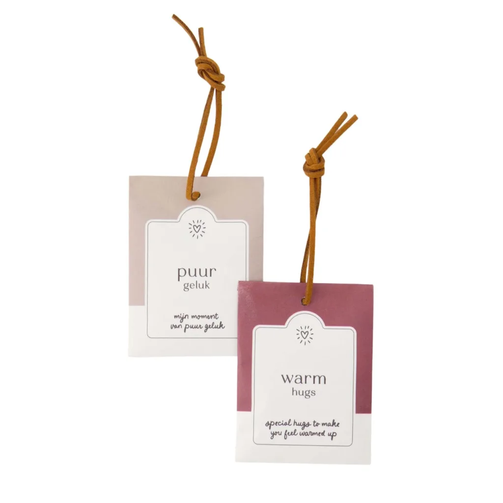 Set Van 2 Geurzakjes Puur Geluk Warm Hugs Zand/Donkerrood - Zusss