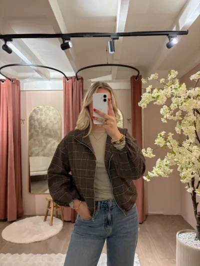 Azzurro jacket - geruit bruin