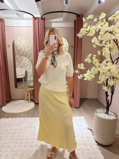 Satin skirt - geel