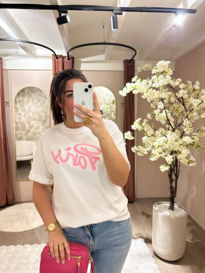 Paris t-shirt azzurro - Pink