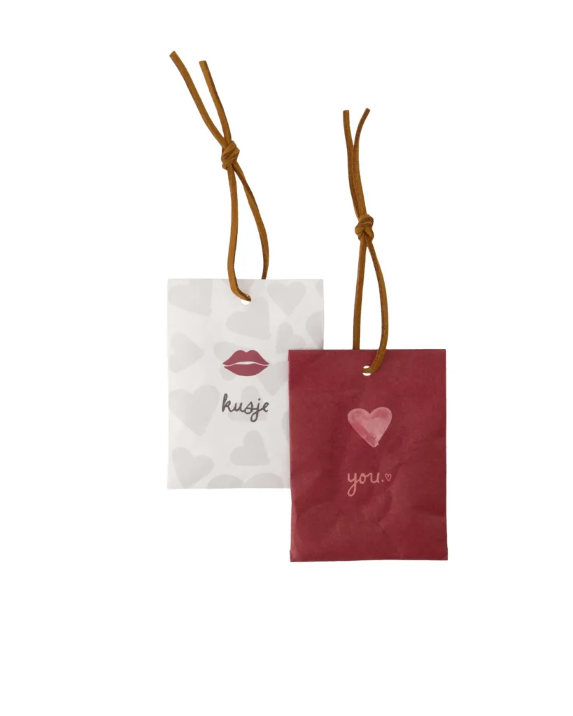 Set Van 2 Mini Geurzakjes Wit/Rood - Zusss